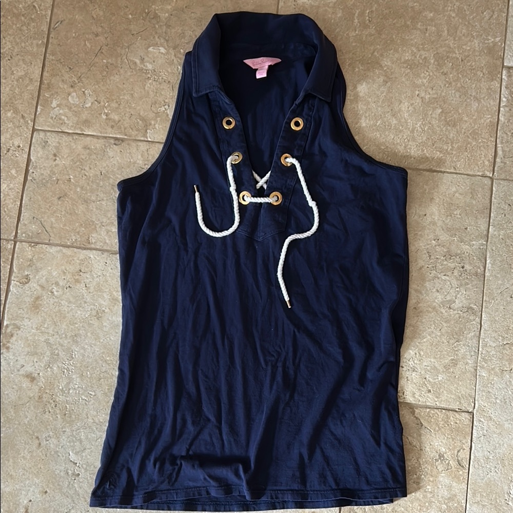 Lilly Pulitzer Navy Sleeveless Top